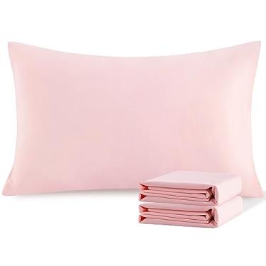 Imagem de Blush fronhas extragrandes 1000 fios conjunto de 2 algodão egípcio 63 x 86 centímetros serve para as almofadas mais fofas, incluindo a almofada de panqueca fronha extra alta luxuosa