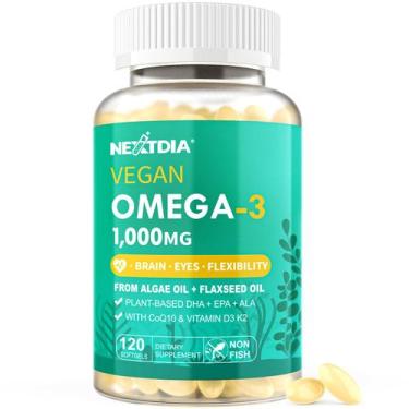 Imagem de Suplemento Nextdia Vegan Omega 3 DHA EPA ALA 1000mg 120 cápsulas