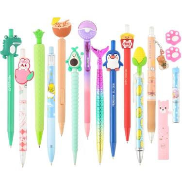 Imagem de 12 lindos lápis mecânicos coreanos Kawaii da Jollin com borrachas e refis de chumbo, style mixed