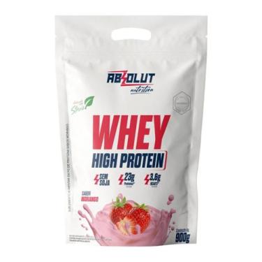 Imagem de Whey High Protein Refil 900g Absolut Nutrition Morango