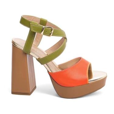 Imagem de Sandalia Meia Pata Salto Alto Bloco Grosso 11cm Feminina 1 - EMILY ONL