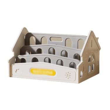 Imagem de Estante de livros para sala de aula, estante de livros, pequena estante com quadro de pintura, suporte para livros, janela de sacada, estante de armazenamento de brinquedos