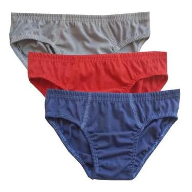 Imagem de Kit 24 Cueca Slip Infantil Embutida 100% Algodão Sortida - Naimus, 2 a