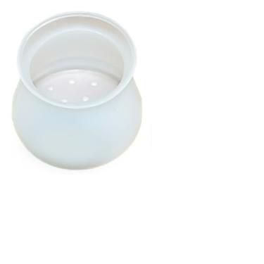 Imagem de Peças Protetor Silicone Mesa Cadeira Pé Redondo E Quadrado Proteger o Piso(Redondo (Branco))