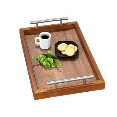 Imagem de Bandeja Bar Ambiente Sala Mesa Jantar Xícaras Servir Café - MARAKA, Ma
