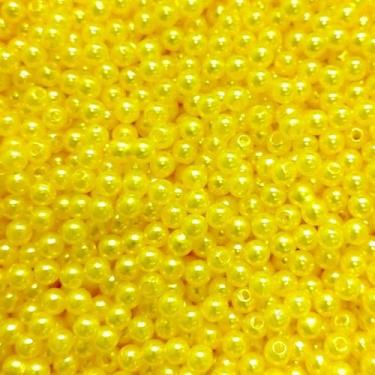 Imagem de PÉROLA DE ABS LISA Nº 04 20G PEROLA 4MM - IMPORTAÇÃO, Amarelo sol