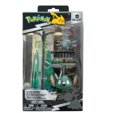 Imagem de Rua Da Cidade 15Cm Com Boneco Magnemite E Trubbish - Pokémon
