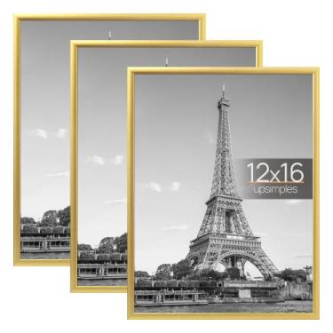 Imagem de Porta-retratos upsimple dourado de 12 x 16 cm para pacote Photo 3 - up