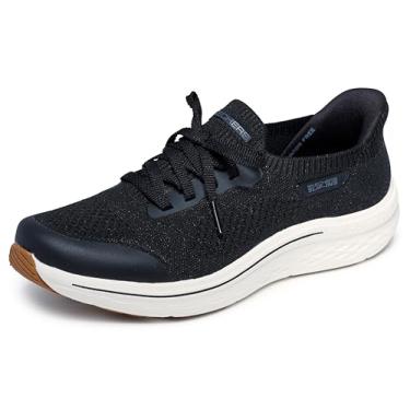 Imagem de Skechers Tênis feminino sem cadarço Max Cushion Lite Aura Hands Free Slip-ins, Preto/branco, 42