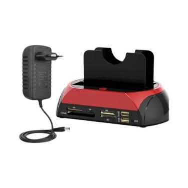 Imagem de Estação De Docking Dual Bay 10 Em 1 IDE SATA USB3.0 Para HDD, HUB Para