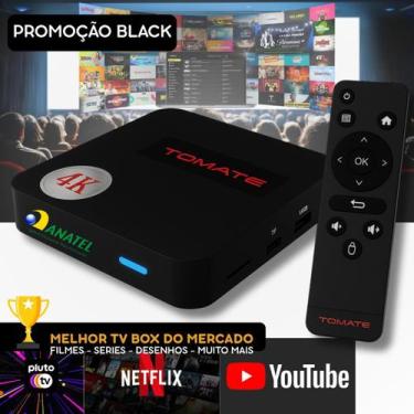 Imagem de Smart Tv Box Streaming Android Tv Com Pluto TV, Netflix, Youtube - tom