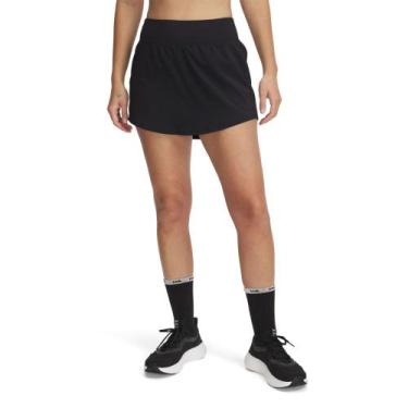 Imagem de Short Saia de Treino Under Armour Vanish Flex Woven Feminina, Preto, P