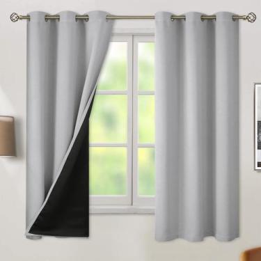Imagem de Cortinas Blackout BGment Cinza Claro 160x160cm 2 painéis