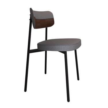 Imagem de Cadeira Alloa Fixa Com 4 Pés 50 X 44,7 X 83,8 Cm Com 1 Un. Corriente Cinza - Courino Whisky