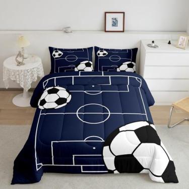 Imagem de Conjunto de edredom Castle Fairy Kids Football Queen Size
