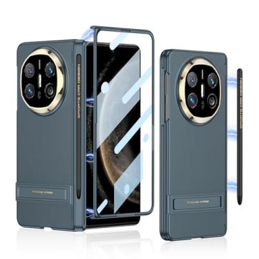 Imagem de FWYANZH Capa para Huawei Mate X6, protetor de tela com fecho magnético, caneta capacitiva, suporte ajustável, proteção contra arranhões, dobradiça, capa com tudo incluído, verde, Mate X6