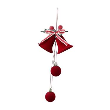 Imagem de UGPLM Enfeite de sino de Natal com pingente, sino de Natal, decoração de árvore de Natal para lembrancinhas de festa, aniversário, feriado, jardim, Arco Sino Duplo
