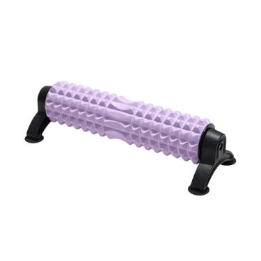 Imagem de Generic Rolo de espuma para massagem corporal completa, coluna de ioga, academia em casa, rolo de fitness de alta densidade com 4 ventosas para braços e, Roxo