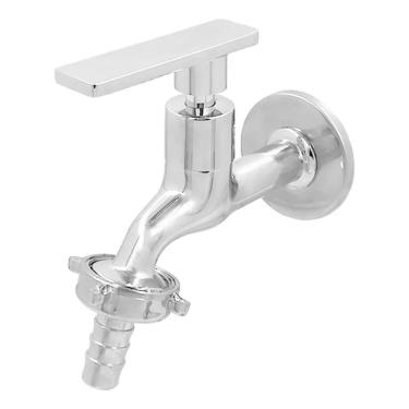 Imagem de 2X Torneira 10Cm Metal Inox Jardim Tanque Máquina V 507