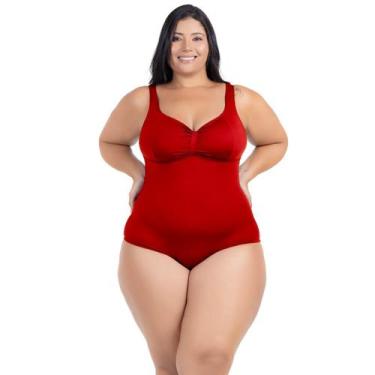 Imagem de Maiô Plus Size Costas Nuas Tecido Modelador Chapa Barriga - HYPE MODAS