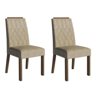 Imagem de Kit 2 Cadeiras de Jantar 4256 com Espaldar Madesa, Rustic/Imperial