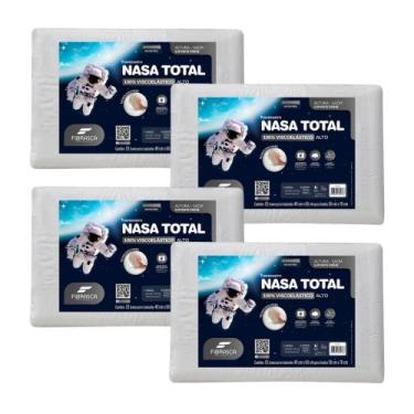 Imagem de Kit de 4 Travesseiros Fibrasca Nasa Total Alto 16cm