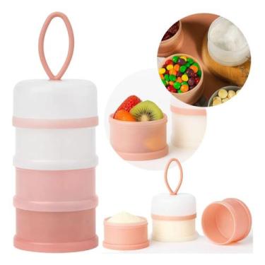 Imagem de Potes Empilháveis 3 Compartimentos Rosa 21020 - Buba