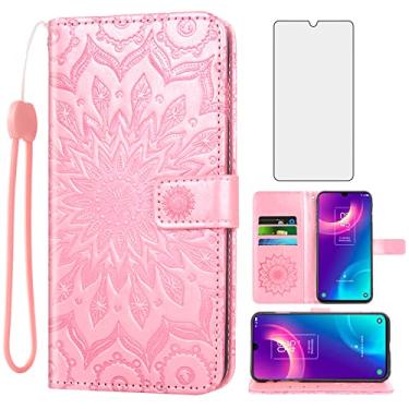 Imagem de Asuwish Capa de telefone para Alcatel TCL 30Z (T602DL)/TCL 30 LE Capa carteira com protetor de tela de vidro temperado capa flip fina suporte para cartão acessórios de celular TCL30 30 Z 30LE mulheres