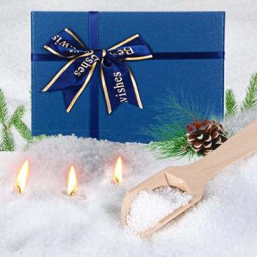 Imagem de MTLEE Kit de velas de areia perfumadas de cera de areia de 1 kg com caixa de presente 50 pavios recarregáveis, conjunto de presente de cera branca com contas para amigas, mães, amantes, mulheres