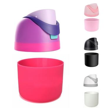 Imagem de Compatível com o conjunto de acessórios Owala: bota de silicone para garrafa de água Owala 680 g, 947 ml, tampa de substituição para Owala Freesip, tampa superior compatível com copo Owala 473 ml, 680