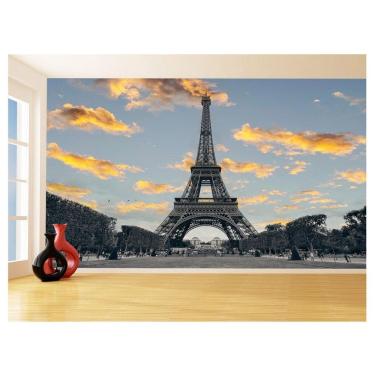 Imagem de Papel De Parede Paris Torre Eiffel Sol Nuvens 3,5M Ncd295