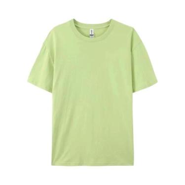 Imagem de Camisetas Femininas Soltas de Algodão - Manga Curta, Gola Redonda, Cas