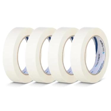 Imagem de Kit 4 Fita Crepe Uso Geral Pintura 24Mmx50M Bege
