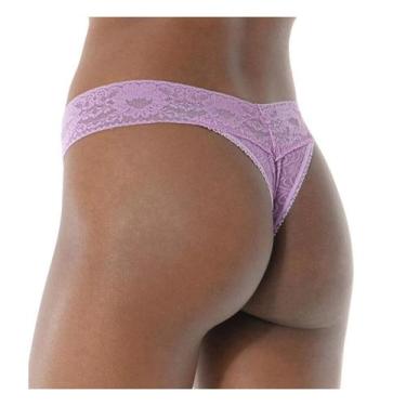 Imagem de Calcinha Fio Dental Xamego Demillus em Renda Elástica, Orquídea, 88, A