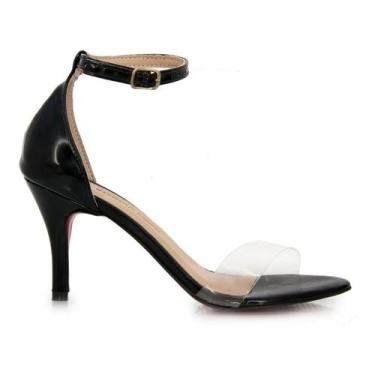 Imagem de Sandália VL Bico Redondo e Salto Fino 8cm com Tira Vinil - Vitória Lug