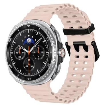 Imagem de Pulseiras esportivas marítimas compatíveis com Samsung Galaxy Watch 8 de 44 mm e 40 mm/8 Classic 46 mm, masculina e feminina, de silicone macio, respirável, impermeável, sem lacunas para Samsung