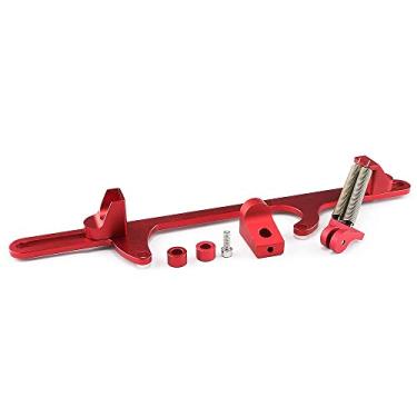 Imagem de WENJTP Para Holley 4500 Series Suporte de cabo de acelerador de carburador de alumínio com molas de retorno duplo vermelho
