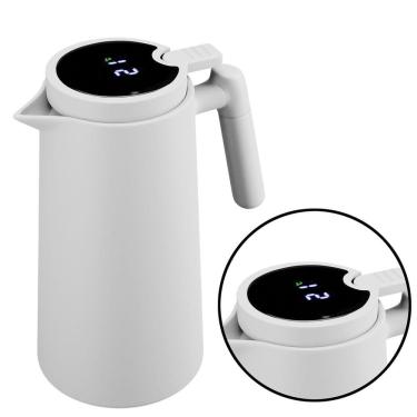 Imagem de Garrafa Térmica De Plástico Com Termometro Branca1L - Lyor