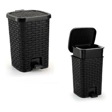 Imagem de Lixeira Smart Pedal Gg 25L - Preta Com Cesto Removivel