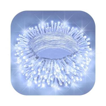 Imagem de Cordão 300 Leds Com Strobo 30 Metros Prova D'água Fio Transparente Nat