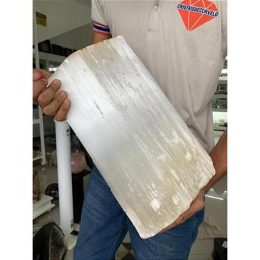 Imagem de Bastão de Selenita GIGANTE Natural para Práticas Holísticas e Energia 