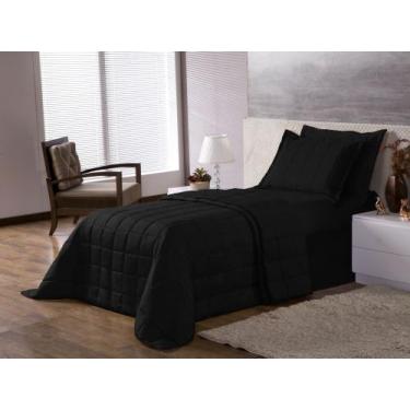 Imagem de Cobre Leito Basic Solteiro 2 Peças Várias Cores - Guitex, Preto