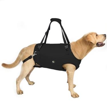 Imagem de Coodeo Dog Lift Harness, Pet Support Sling Lift - Almofadado para Cães Idosos, com Lesões nas Articulações, Artrite, Perda de Estabilidade (Cinzento,S)