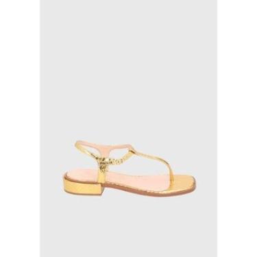 Imagem de Sandália Rasteira Cobra Dourada Luiza Barcelos-Feminino