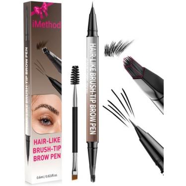Imagem de Caneta de sobrancelha iMethod 2 em 1 delineador de olhos de ponta dupl