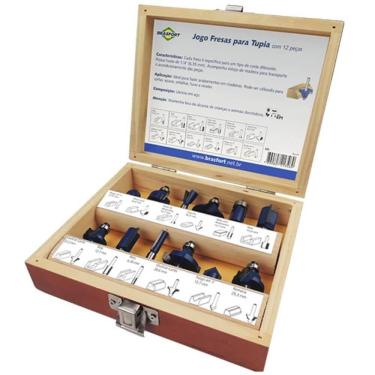 Imagem de Jogo De Fresas Para Tupia Com 12 Peças - 7894 - Brasfort