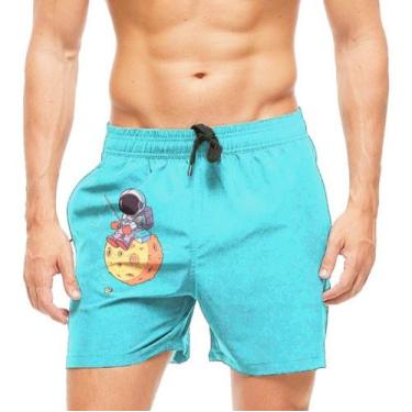 Imagem de Short Praia Shorts Banho Mauricinho Espaço Cartoon 90 - smoke, Preto, 