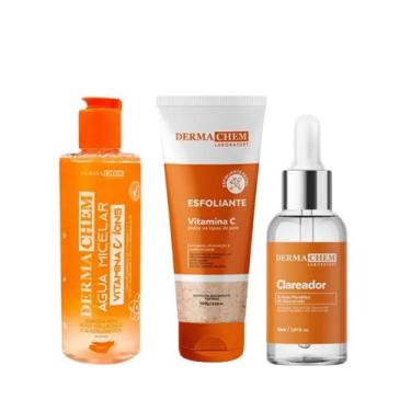Imagem de Kit Dermachem Vitamina C Micelar 250ml + Esfo 100ml + Sérum 30ml
