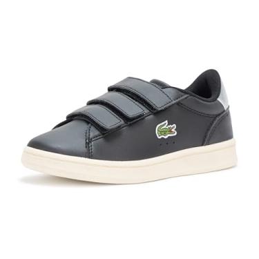 Imagem de Lacoste Tênis infantil unissex Carnaby, Preto/Off White, 13.5 Little Kid