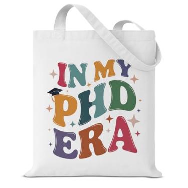 Imagem de Sacolas de presente PHD para mulheres em My PHD Era Bolsa de ombro reutilizável para compras, trabalho, viagem, praia, academia, Doctor of Philosophy Totes